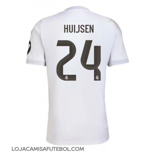 Camisa de Futebol Real Madrid Dean Huijsen #24 Equipamento Principal 2025-26 Manga Curta